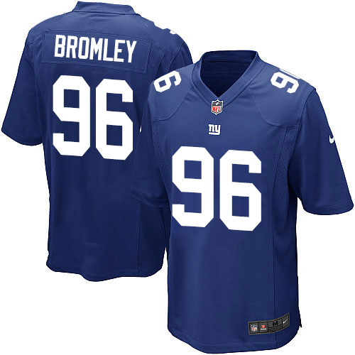 Men's Game Jay Bromley Nike Jersey Royal Blue Home - #96 NFL New York Giants